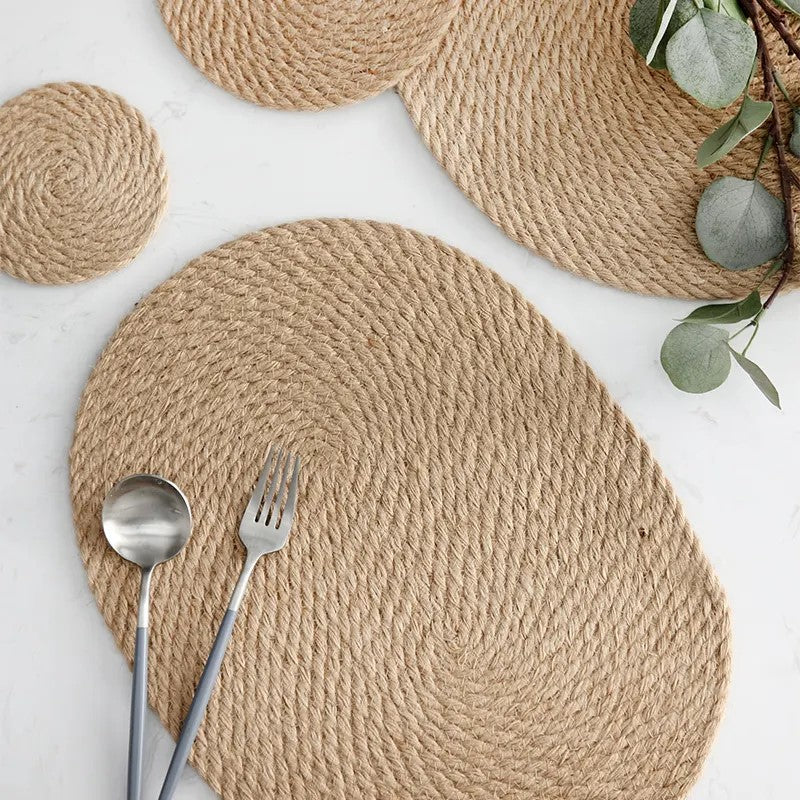HANDMADE WASHABLE JUTE PLACEMATS