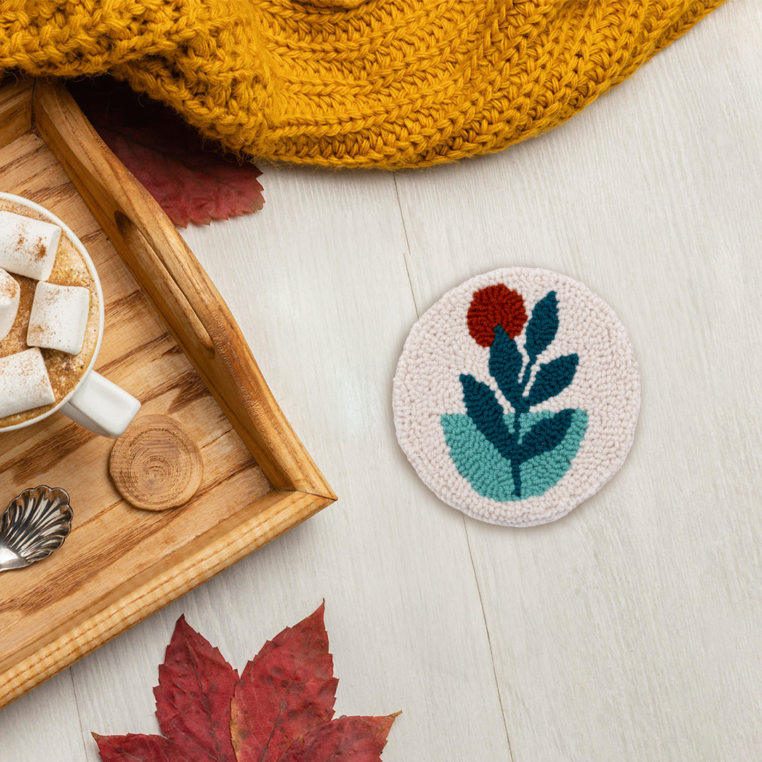 Boho Punch Needle Coasters