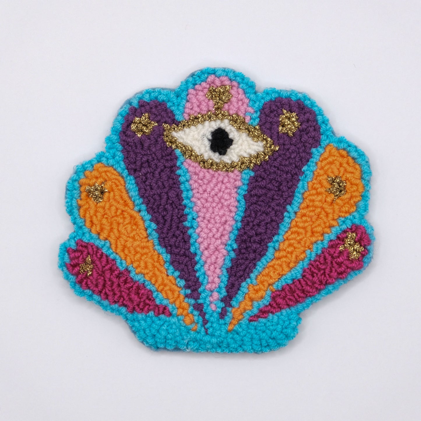 SEA SHELL & EVIL EYE PUNCH COASTERS