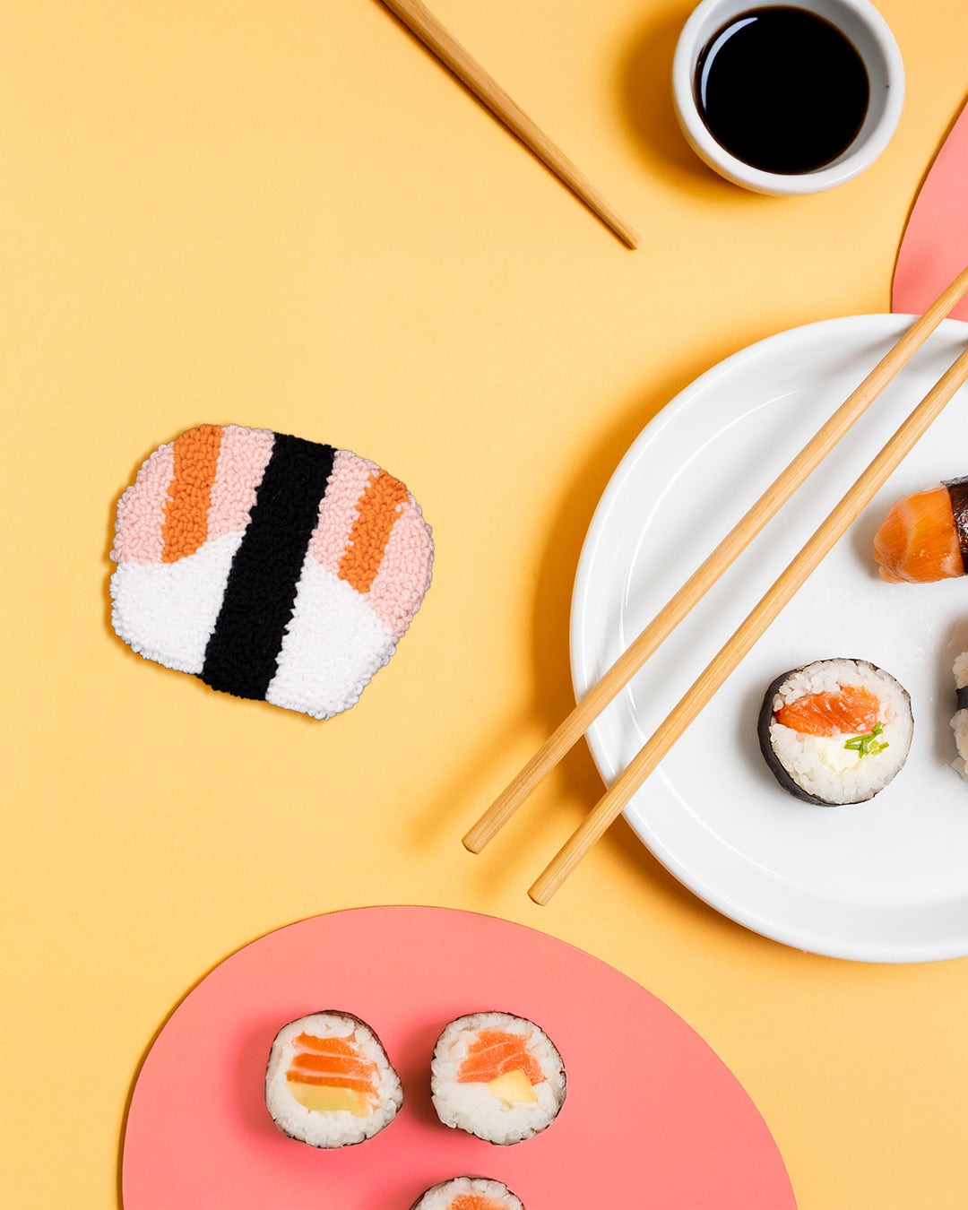 SUSHI PUNCH NEEDLE COASTERS