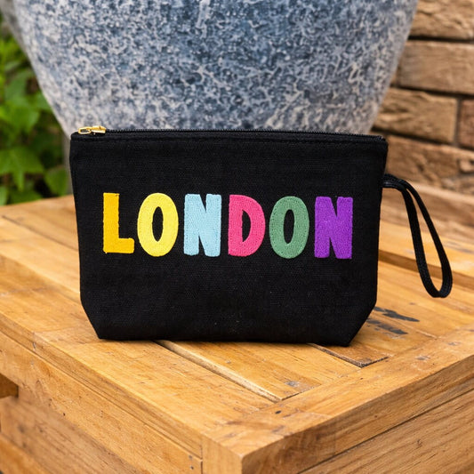 Handmade Colorful London Punch Needle Clutch
