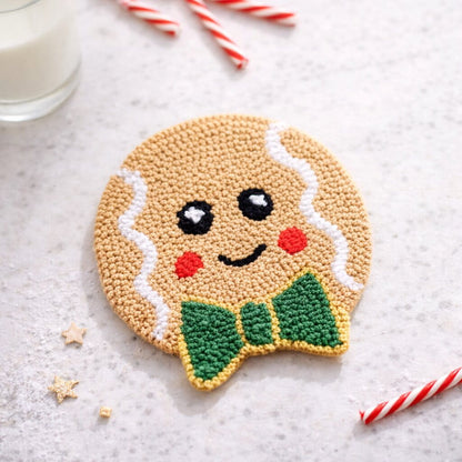 Festive Cookie Punch Needle Coaster
