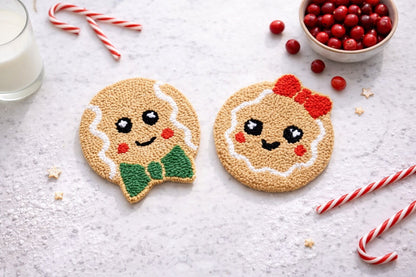 Festive Cookie Punch Needle Coaster