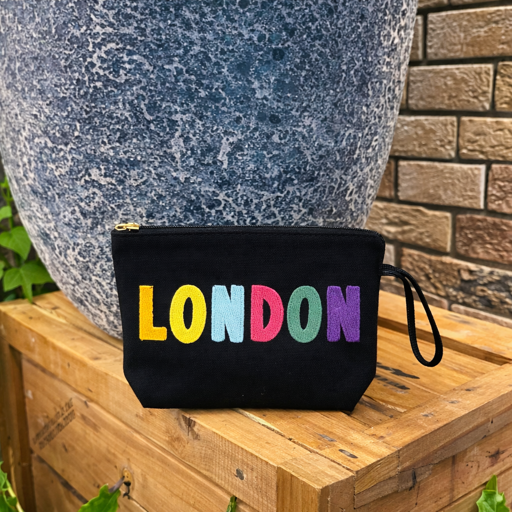 Handmade London Punch Needle Clutch