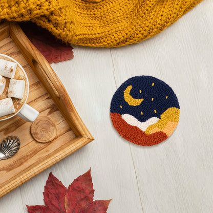 Boho Punch Needle Coasters