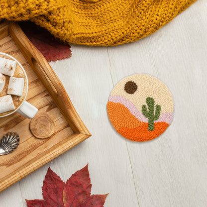 Boho Punch Needle Coasters