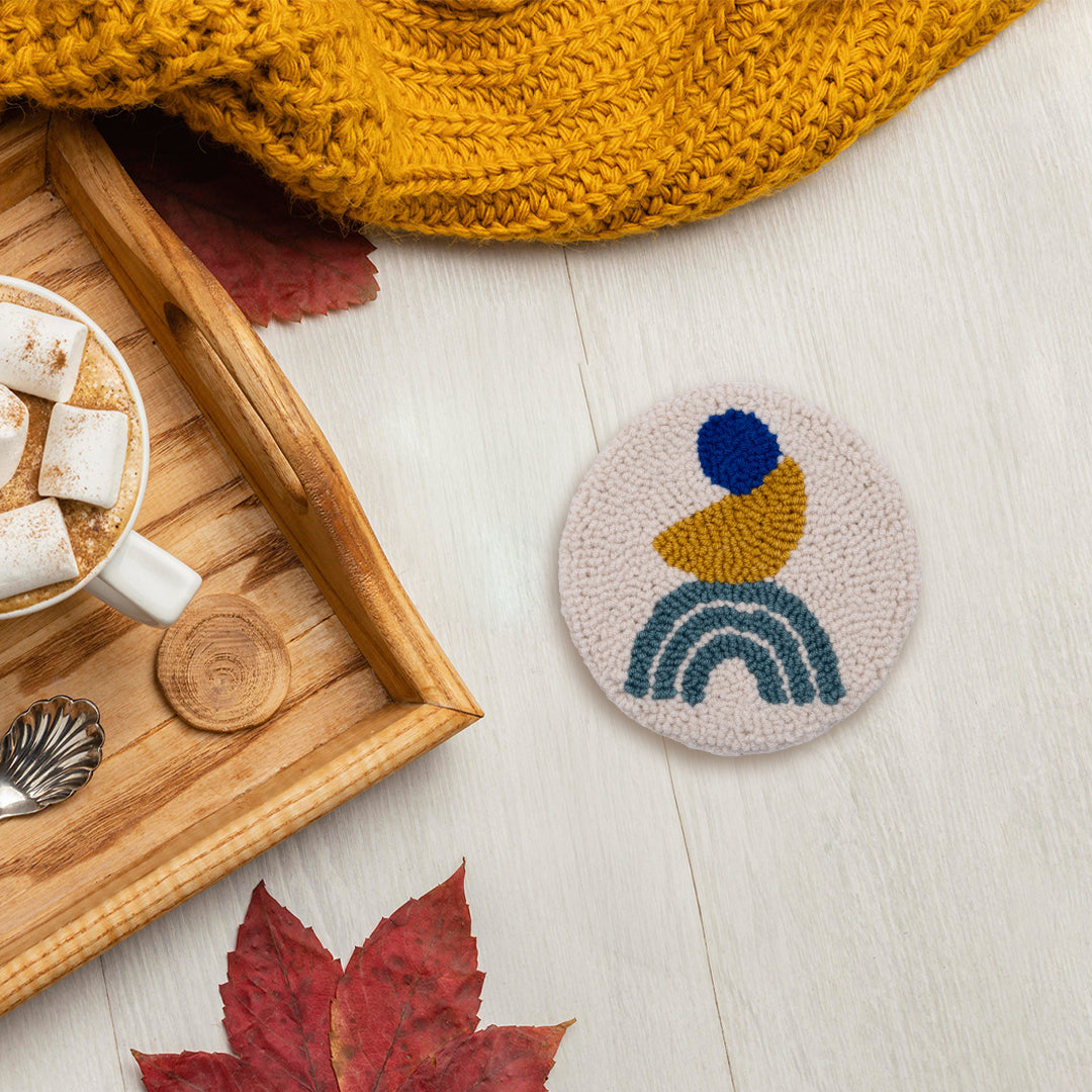 Boho Punch Needle Coasters